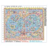 14CT Counted/Stamped Old world map- Cross Stitch   56*46cm/22.05*18.11in(Brand)