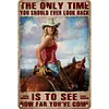 (Multi Style)Cowgirl - Panneaux en &eacute;tain m&eacute;tallique(20*30cm/30*40cm)