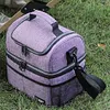 Insulated Lunch Bag Double Deck Lunch Box for Work Camping Hiking Beach Picnic