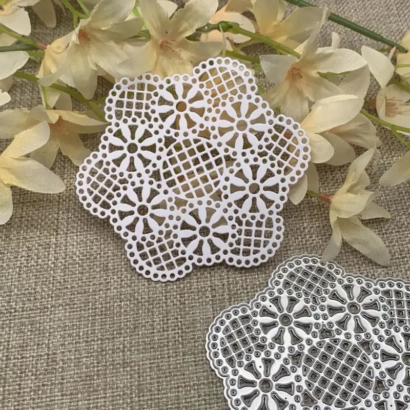 Athvotar grid frame edges Metal Cutting Dies Stencils Die Cut for DIY Scrapbooking Album Paper Card Embossing