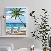 (No Printed Canvas)Counted Cross Stitch 11CT-Beach 46*36cm/18.11*14.17in