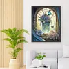 (Big Size) Vase And Butterfly In Garden - 14CT Stamped Cross Stitch 50*60cm/19.69*23.62in