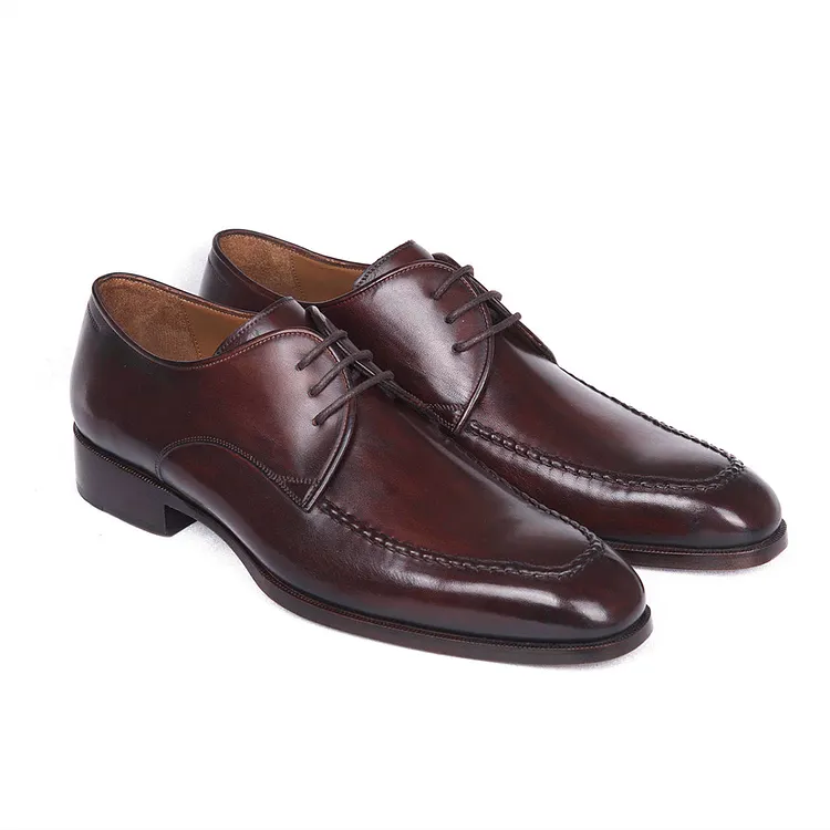 Gentleman's Oxford Shoes Classic Lace Up Formal Shoes Business Lather Dark Wine Shoes VOCOSI VOCOSI