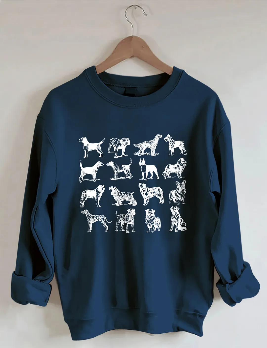 Dog Breeds Graphic Sweatshirt