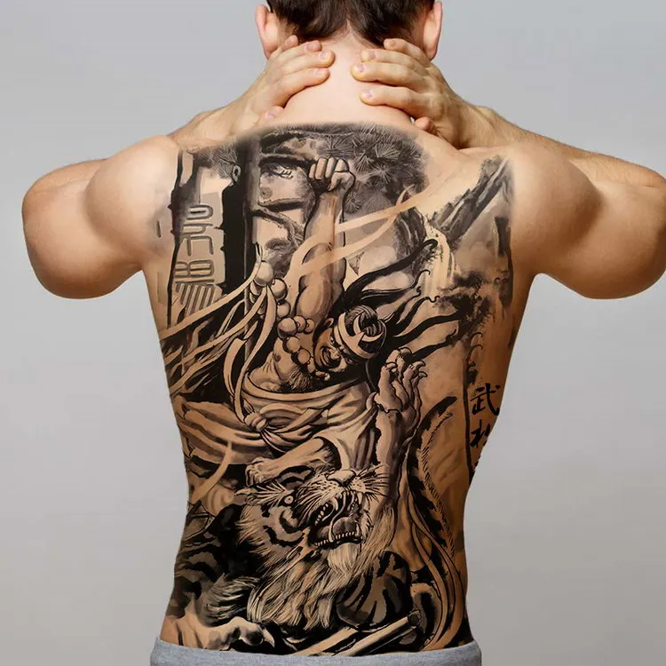 temporary men tattoos water transfer tattoo full back large tatoo fake dragon wings tattoo and body art sticker sexy decals big