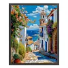 Seaside Town - 14CT Stamped Cross Stitch - 40*50cm