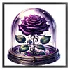Purple Rose-11CT Stamped Cross Stitch 50*50cm/19.69*19.69in