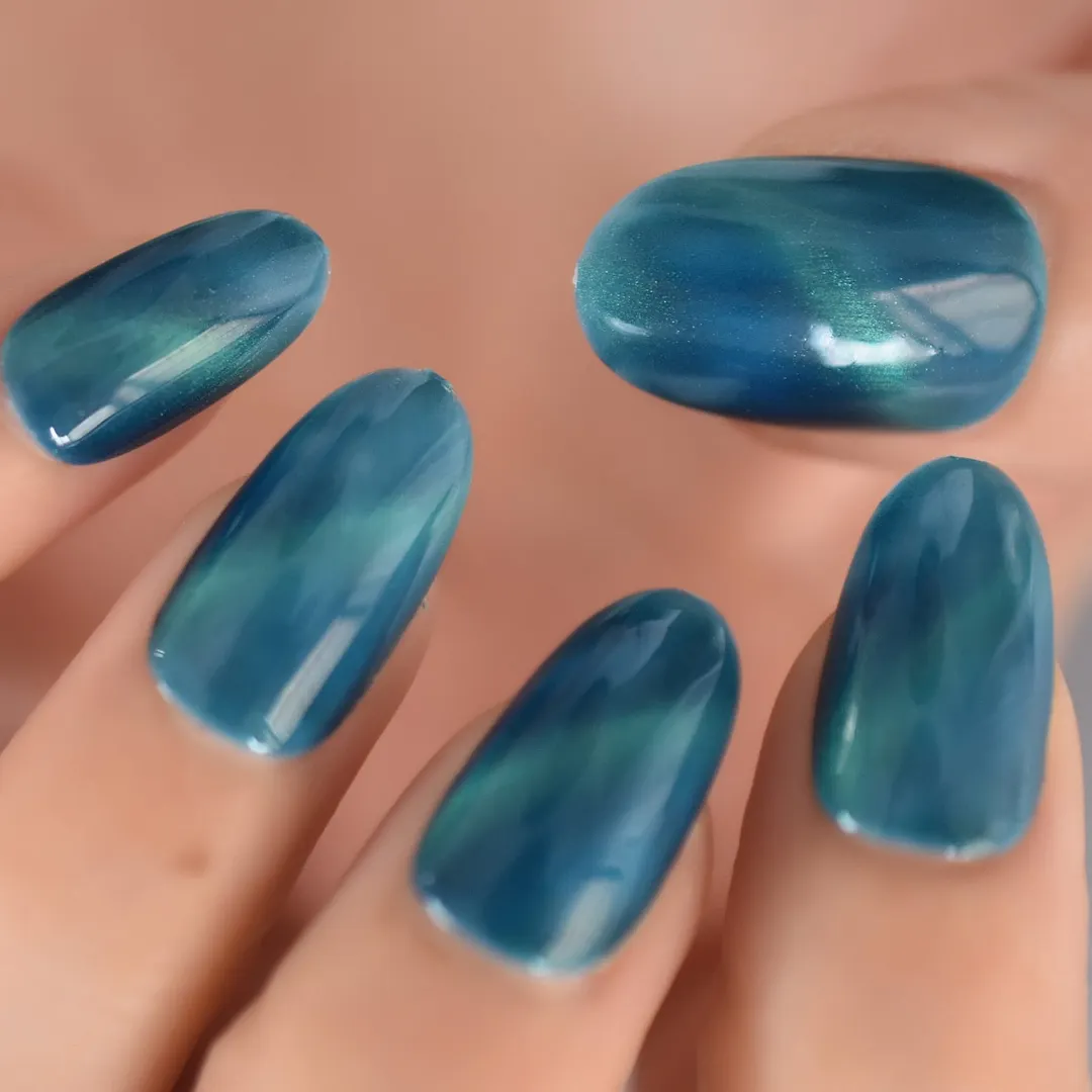 Detachable Medium Coffin Fakw Nails Snakeskin Nails Pre-Design Gelx Nails Tip Nails Stick On Nails Full Cover Nails Wholesale RU-Nail Inspo