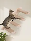 Cat Stairs Wall Mounted Cat Climbing Shelf Wooden Cat Wall Steps for Cats