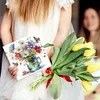 6Pcs Bouquet Diamond Painting Greeting Card Diamond Handmade Card for Friends