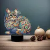 Gorgeous Animal Diamond Painting Night Light 5D DIY Diamond Painting Lamp (Cat)