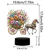 Flower Carriage Diamond Painting Night Light 5D DIY Diamond Art Lamp Home Decor