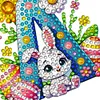 (US Local)PET Double Sided Special Shaped Easter Alphabet DIY Diamond Painting Keychain