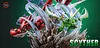 GX Evolution Series 011 Swords Dance Scyther & Bullet Punch Scizor & Flash Cannon Mega Scizor with LED - Pokemon Resin Statue - Fantasy Studios