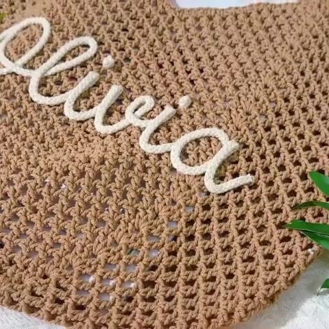 Personalized beach tote bags, Crochet beach bags, Bridesmaid gift bags, Travel Beach Bag, Wedding favor gift, Bachelorette Trip Gift for Her