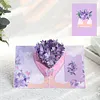 Purple Butterfly Flower-Pop Up Greeting Card