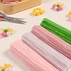 400 Pcs Pipe Cleaners Craft Kit with Floral Wires Tape Stamen and Ribbon Chenille Stems Flowers Craft Kit Suitable for Home Decor Handmade Gifts