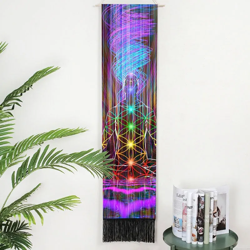 Lifelike Snake Wall Hanging Phase Tapestry Bohemia Tarot Tassel Tapestry Boho Mandala Art Tapestries For Bedroom Office Decor