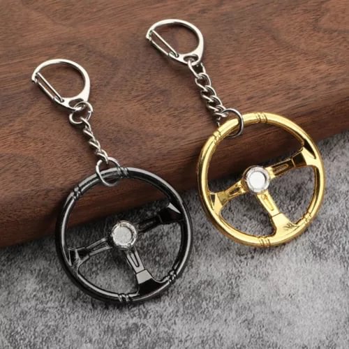 Dronehint Creative Metal Car Steering Wheel Car Parts Keyring Key Chain Accessories Gifts (For: Acura) Parts