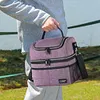 Insulated Lunch Bag Double Deck Lunch Box for Work Camping Hiking Beach Picnic