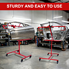 [US Local Warehouse] Multifunction Paint Stand Bumper Stand Adjustable 90 Degree Rotating Paint Holder with 4 Wheels Hang Automotive Panels Fenders Bumpers Car Parts