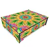 Wood Mandala Diamond Painting Jewelry Storage Box for Necklaces Earrings Rings