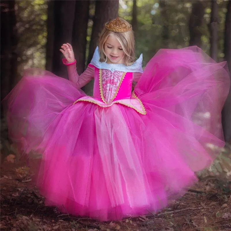4-10 Yrs Fancy Baby Girl Halloween Cosplay Costume Beauty And The Beast Dress Carnival Christmas Princess Kids Dresses For Girls 1108-1