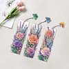 (US Local)3Pcs Special Shape Flowers 5D DIY Diamond Painting Bookmark Craft Kit