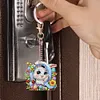 (US Local)PET Double Sided Special Shaped Easter Alphabet DIY Diamond Painting Keychain