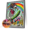 Diamond Painting -5D Full Round Drill Skulls and Rainbows(40x50cm)