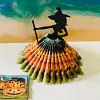 Porte-serviettes/serviettes de sorci&egrave;re d'Halloween
