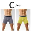 Men's Ice Silk Underwear Sexy Bulge Puch Low Rise See Through Boxer Briefs Thin Cool Boxers Shorts
