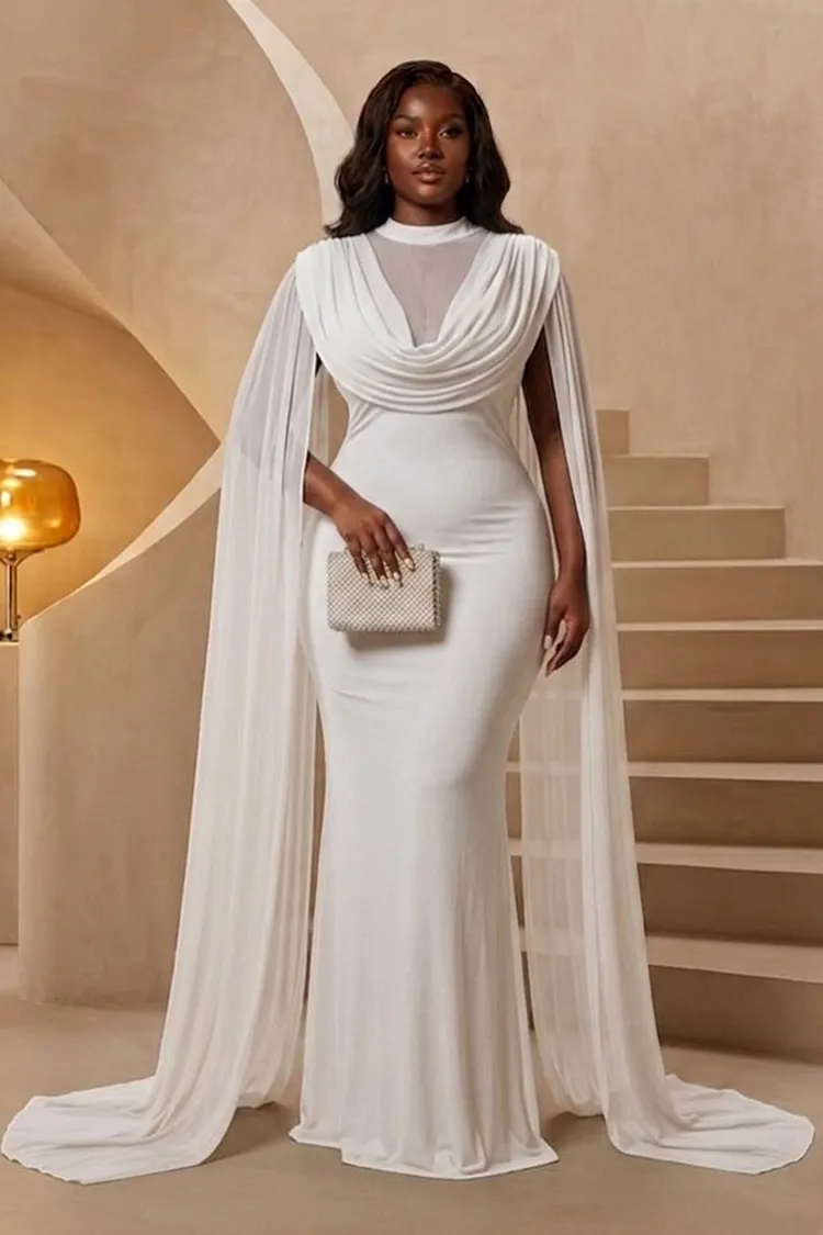 white long sleeve sheer dress High Neck Long Sheer Sleeves Glitter A-Line Wedding Dress – HAREM's Brides
