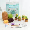 4Pcs Potted Plants Crochet Kit DIY Crochet Starter Kit Crochet Set for Beginners