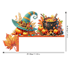(US Local)Autumn Pumpkin Diamond Art Door Right Angle Sign for Indoor Outdoor Wall