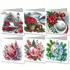 6PCS Christmas DIY Diamond Art Greeting Cards Congratulations Cards & Gifts