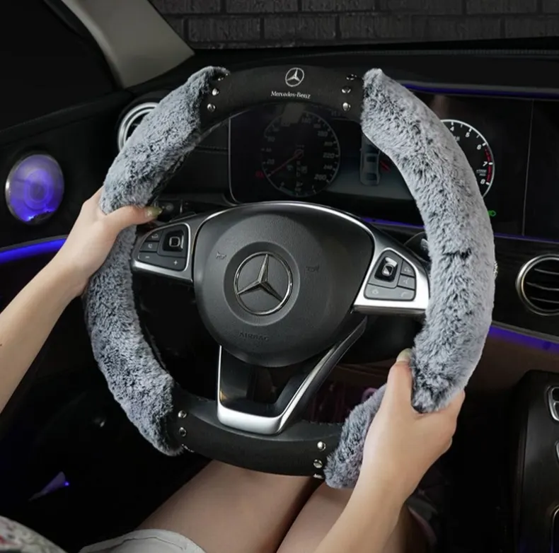 Car Plush Warm Steering Wheel Cover