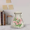 (US Local)Acrylic Wooden Flower Bag Shape Diamond Painting Piggy Bank Storage Box Kit