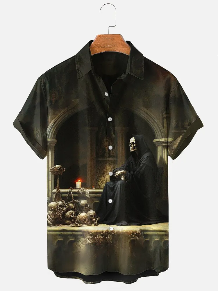 Men's Grim Reaper Halloween Shirt