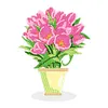 >SALE<DIY Diamonds Painting Ornaments Handmade Acrylic Flower(Pink Tulip)