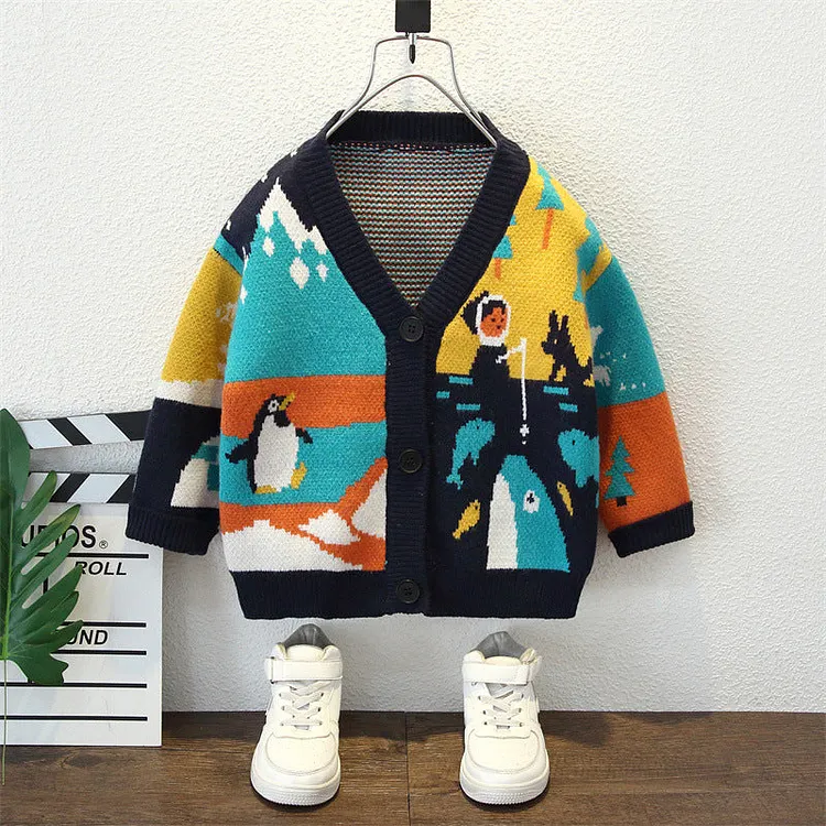 Toddler Boys Sweater Boys Autumn Clothing Cardigan Sweater