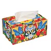 Wooden Colorful Pattern 5D Diamond Painting Tissue Holder Diamond Art Tissue Box