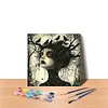 (US Local)Paint By Numbers Kit On Canvas DIY Oil Art Girl Picture Home Wall Decor40x40cm