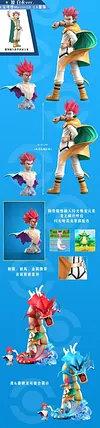 1/20 Scale World Zukan Lance & Gyarados - Pokemon Resin Statue - QN Studios