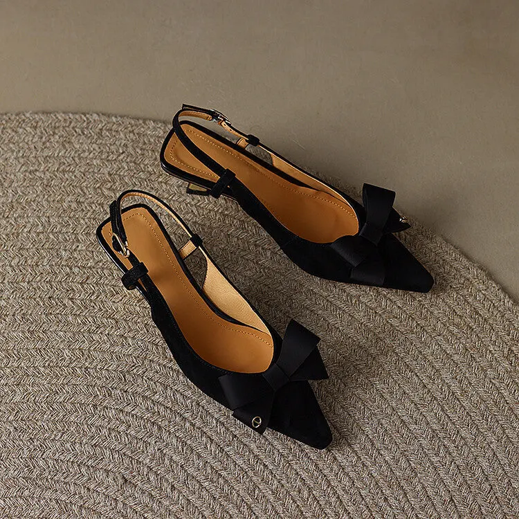Nude Wide Fit Block Heels Bowknot Sandals