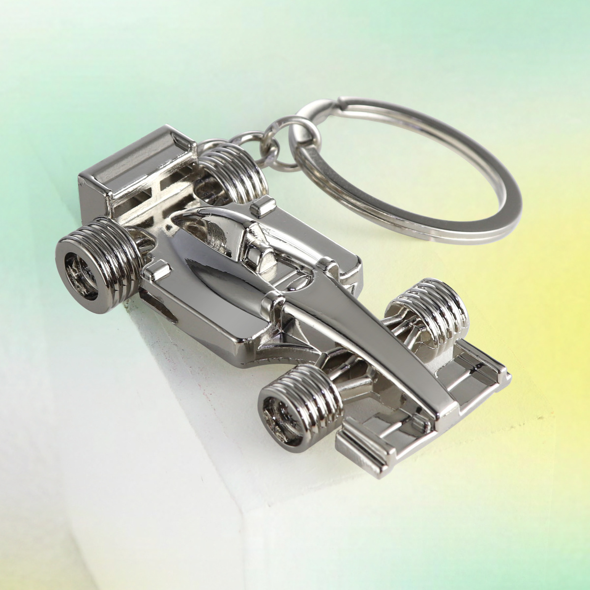 Stylish Metal Racing Car Model Keychain