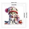 Winter Cat - 18CT Stamped Cross Stitch - 30*30cm