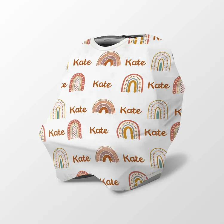 Personalized Bohemian Rainbow Baby Car Seat Canopy| Canopyl169