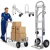[US Local Warehouse] Convertible Hand Truck Alloy Fold Handcart Swivel Caster Tow Cart Cargo Trolley Convertible Hand Truck Dolly Cart With Wheels for Delivery Driver/Mover