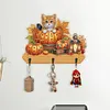 >SALE<Halloween Pumpkin Cat Wood 2D/Flat DIY Diamond Painting Hooks Home Decor Craft